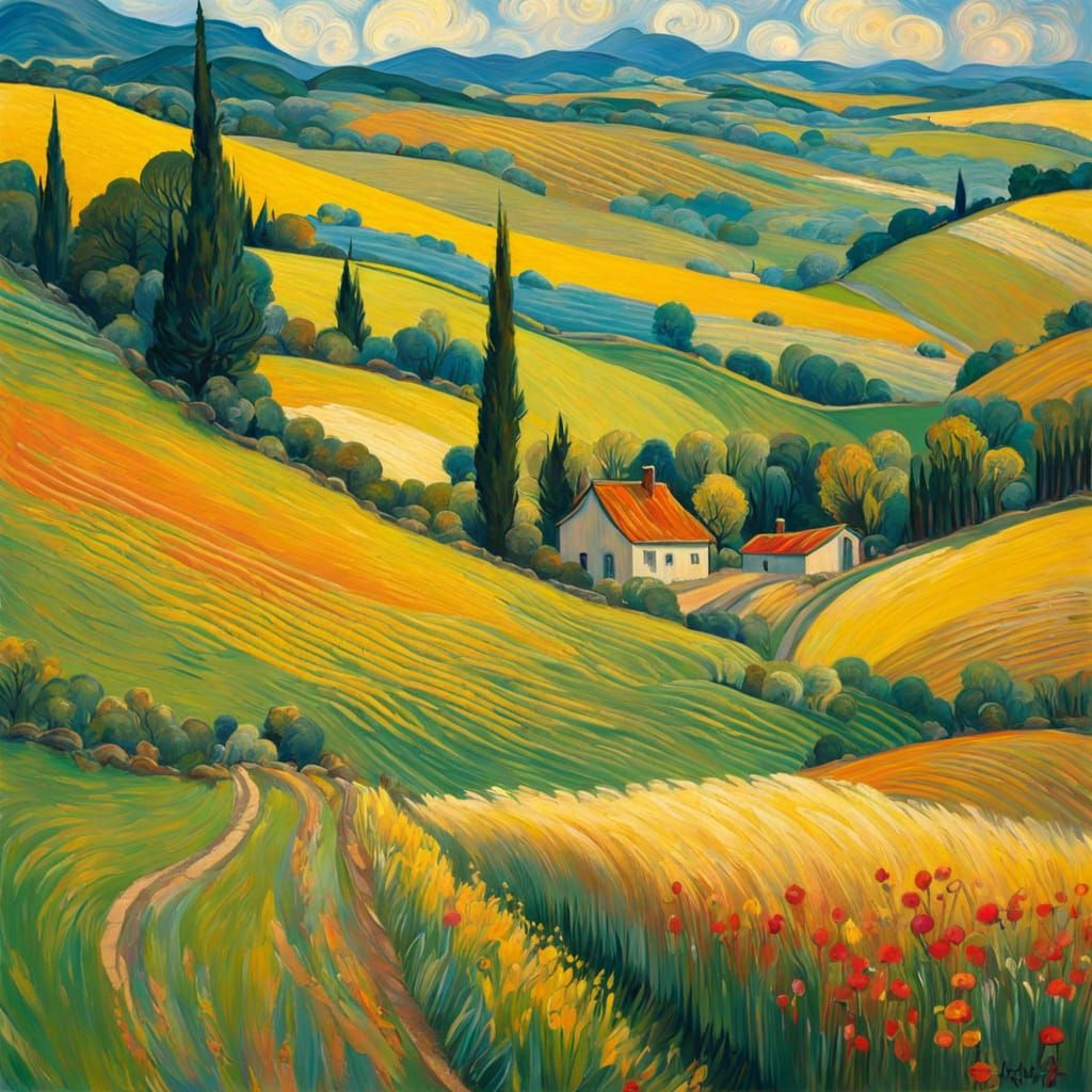 Impressionist countryside