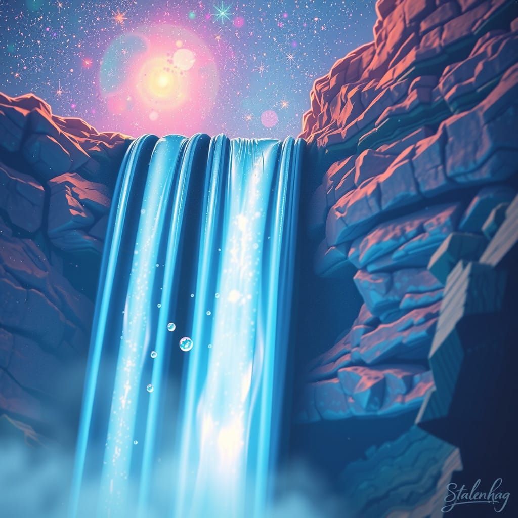Galactic Waterfalls in Ethereal Splendor