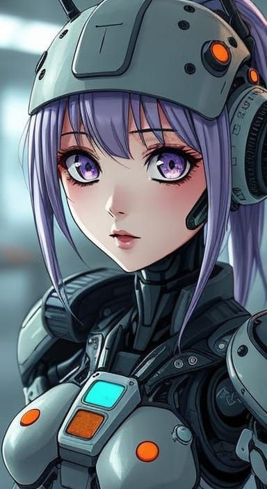 Photorealistic Manga-Style Cyborg Rendered in Real-Time Engi...