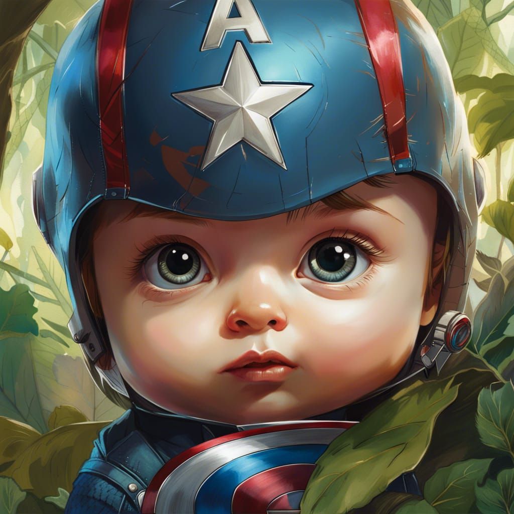 Adorable Baby Captain America Portrait