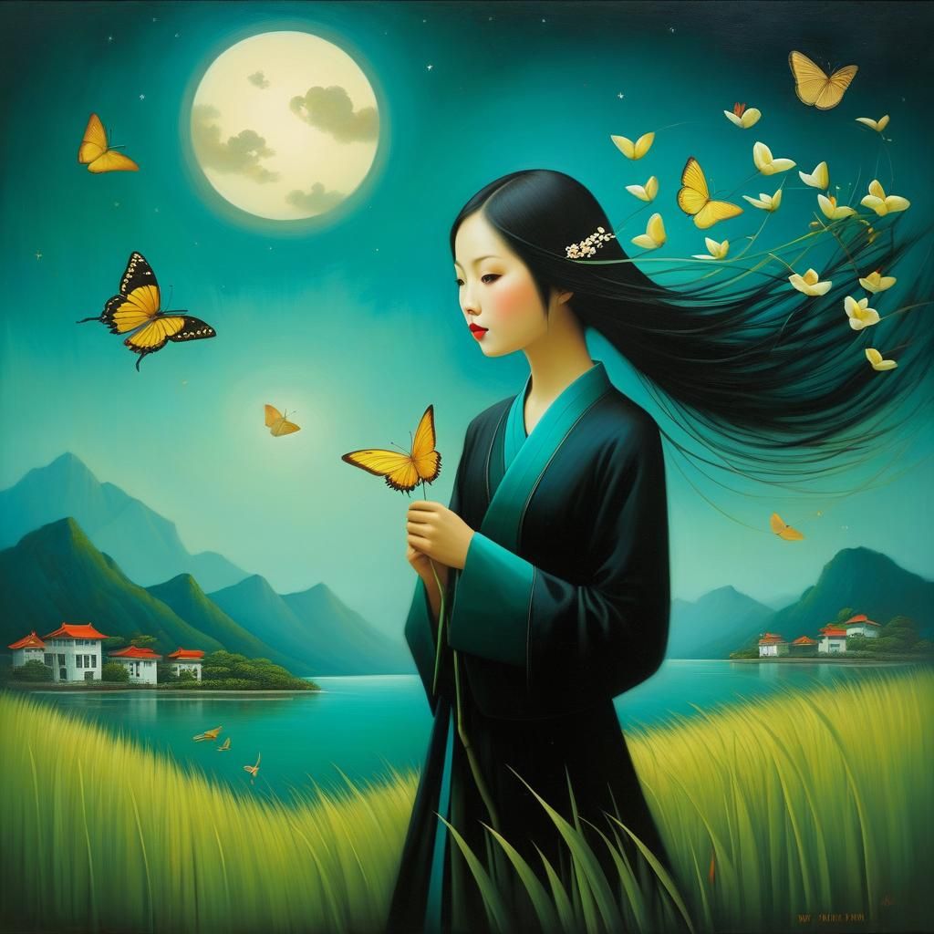 Dreamlike Abstract Brushstrokes in Muted Colors