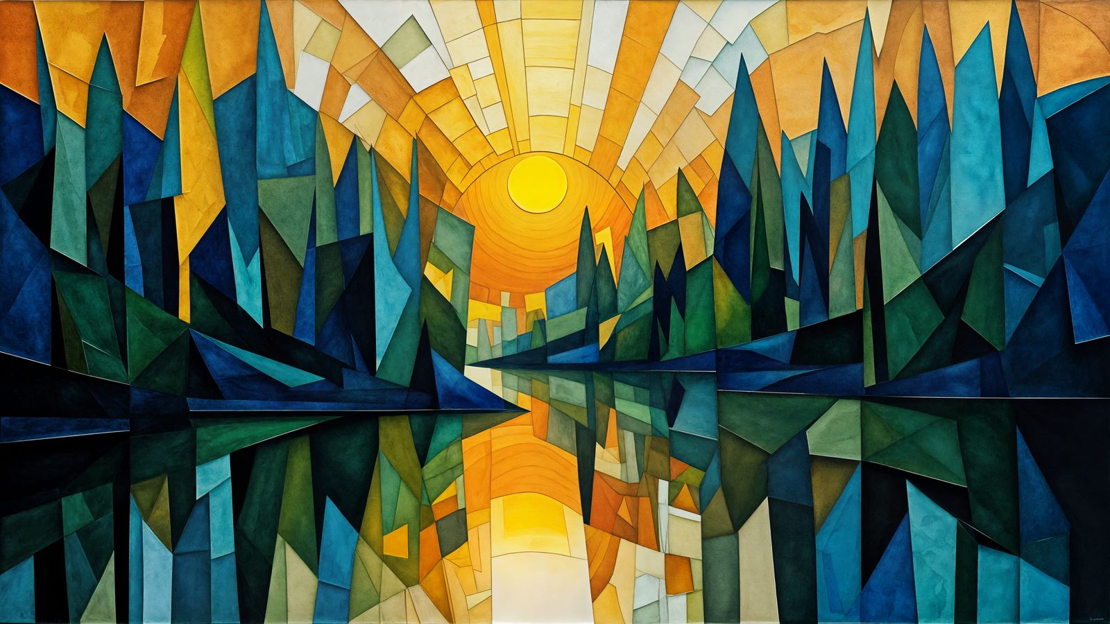 overlays of basic shaped patterns: textured paper collage: c...