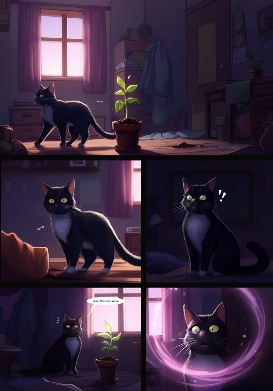 Whimsical Catnip Fantasy in Pastel Hues