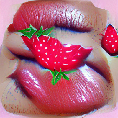 Luscious Lips Painted in Glossy Red