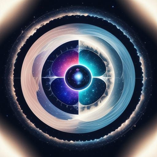 Harmonious Celestial Union in Dreamlike Vortex