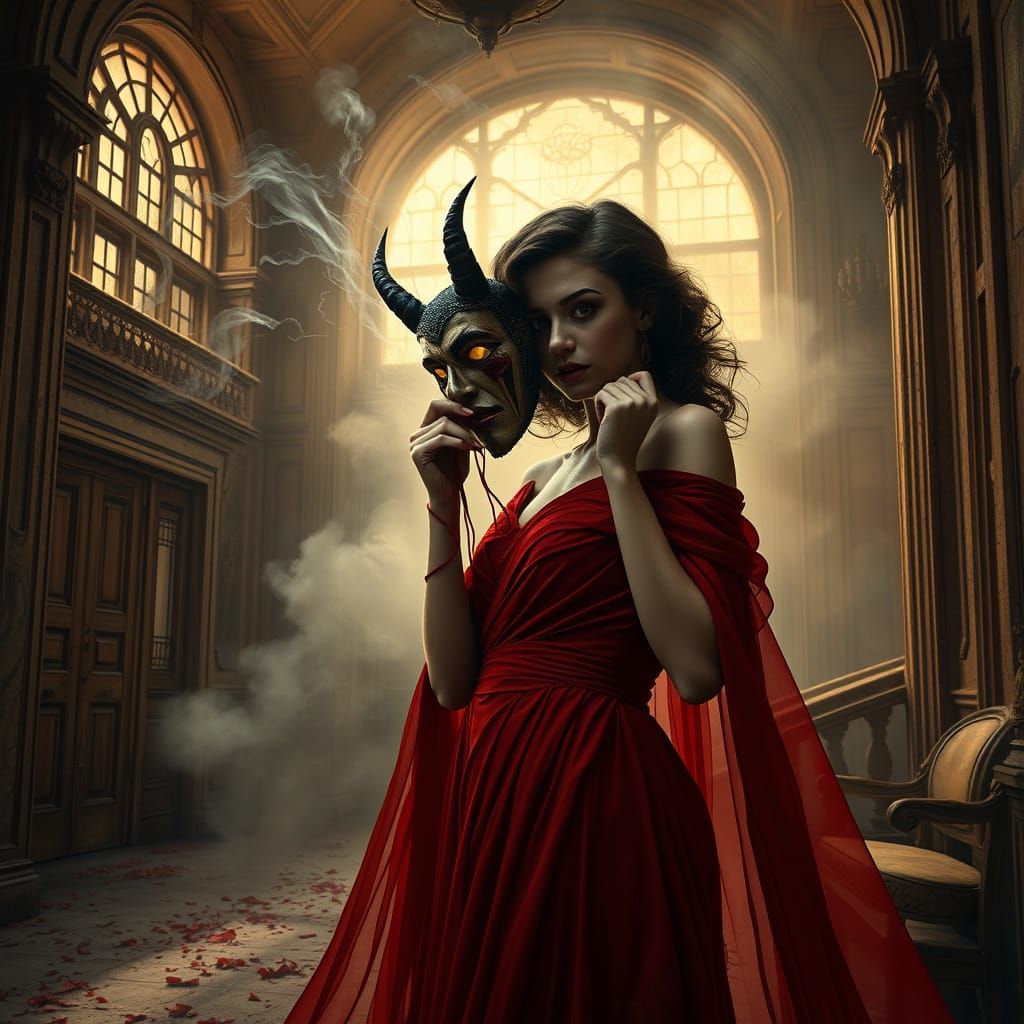 Golden Age Siren in Abandoned Art Deco Ruins