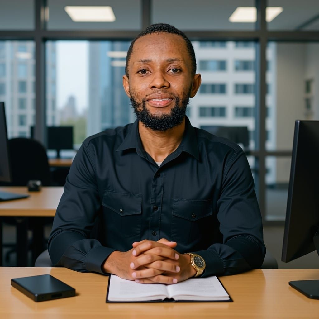 AI Generated Office Interior Rendering