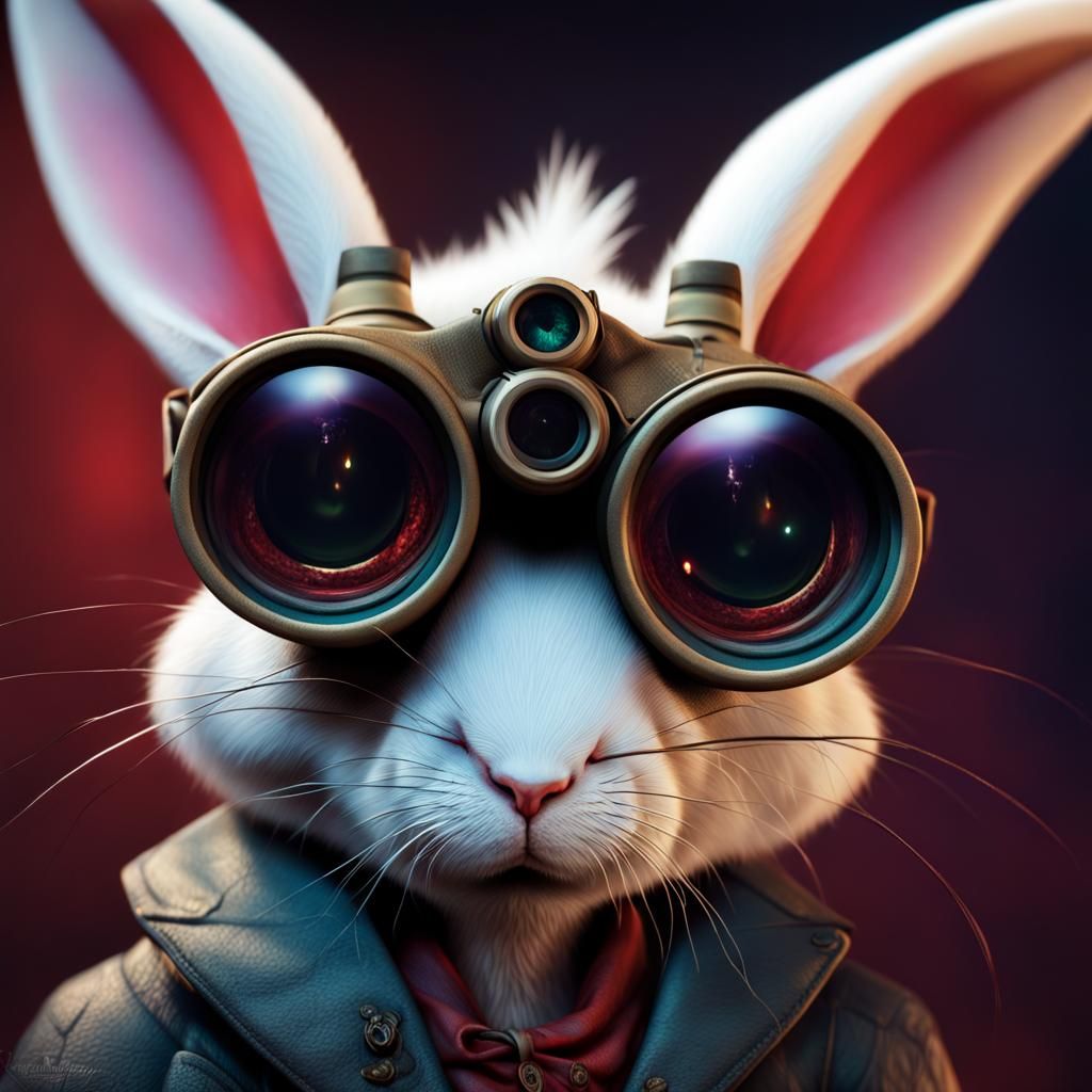 Hyperrealistic Vampire Rabbit: Detailed Concept Art