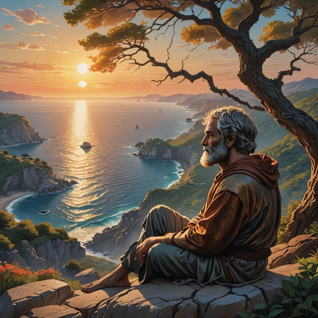 Aristotle Enjoying a Sunrise