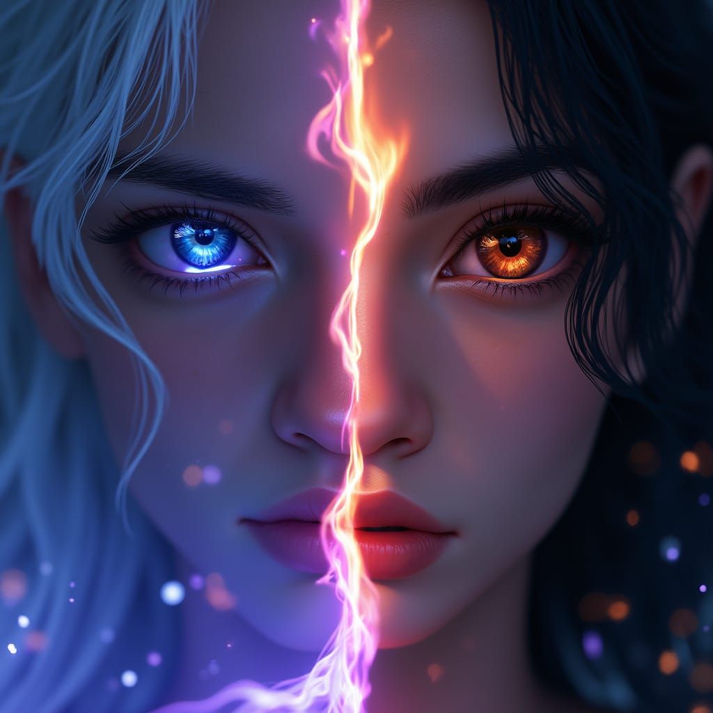 Split Portrait: Sorcerers with Cursed Energy