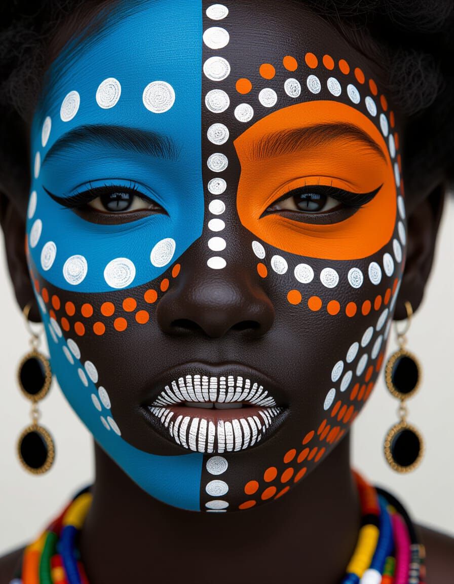 African Face Paint Art: A Cultural Portrait