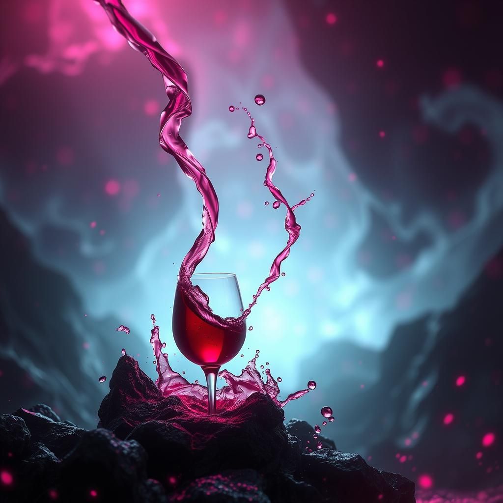 Rose Wine Drop: Beautiful Misfortune, Detailed Matte Paintin...