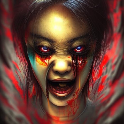 Intricately Detailed Chinese Horror Story Splash Art