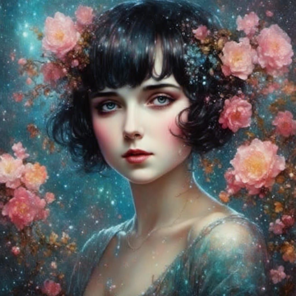 Colorful Animals and Portrait in Dreamy Oil Painting