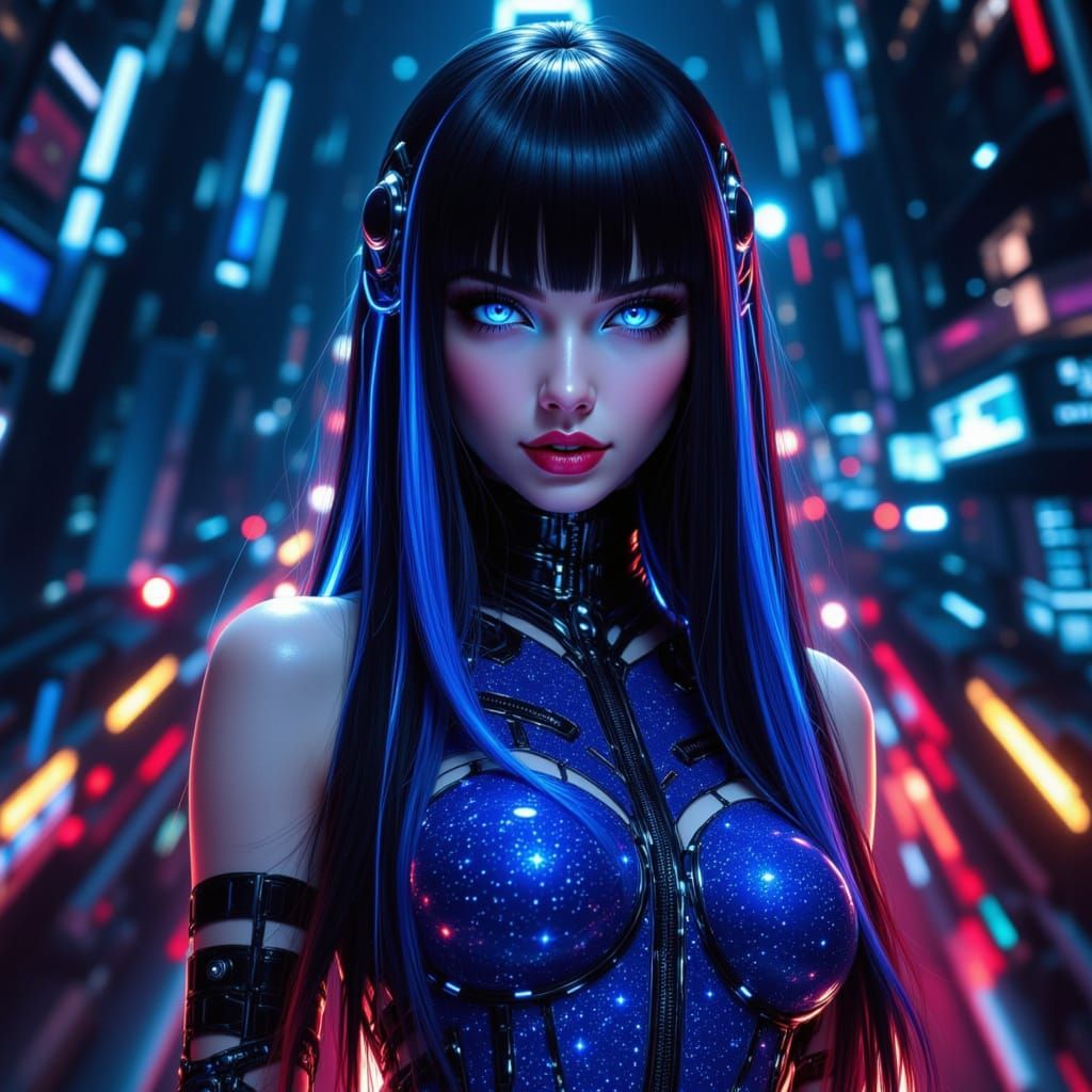 Cosmic Gothic Beauty Ready to Dance