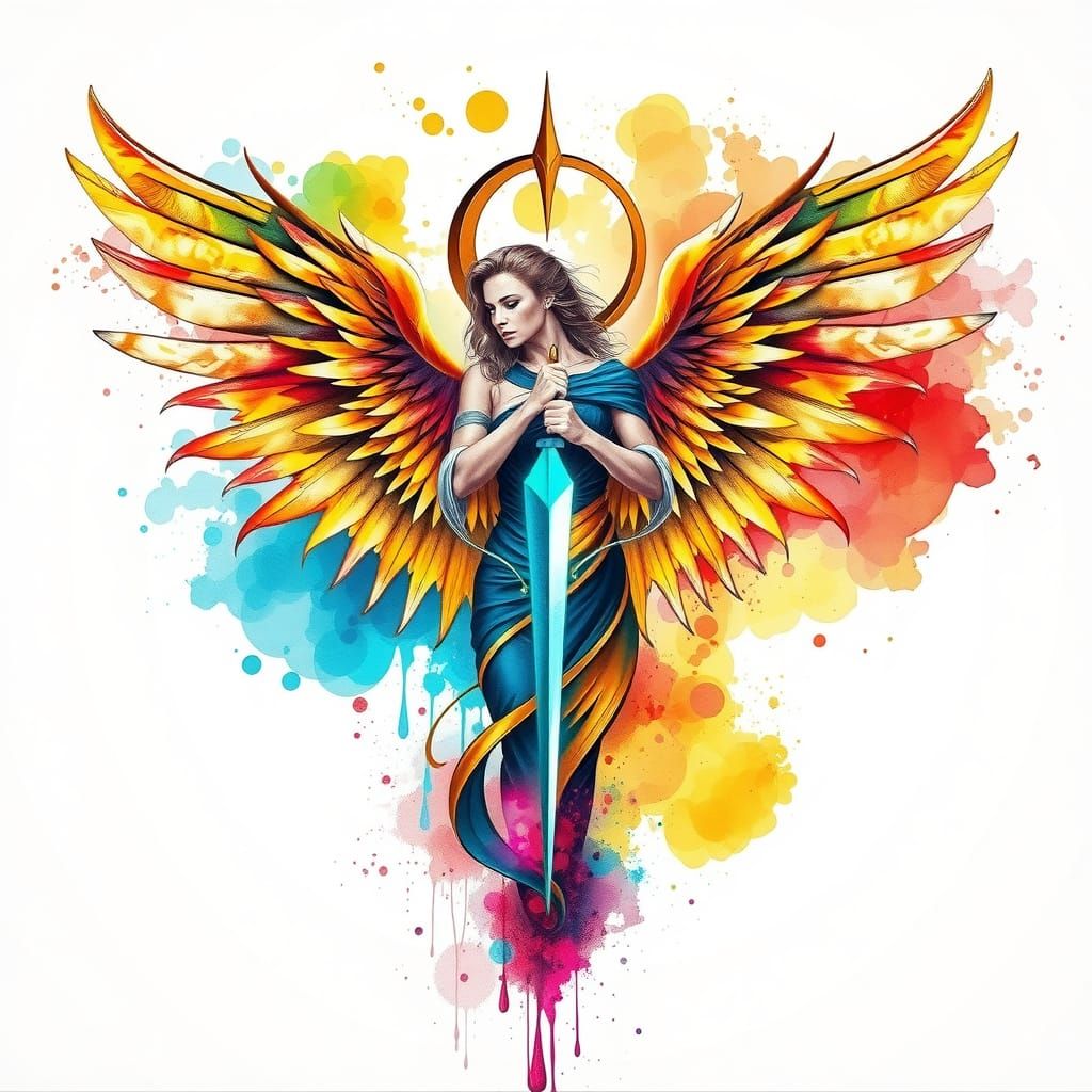 "Guardian Angel Tattoo Art"