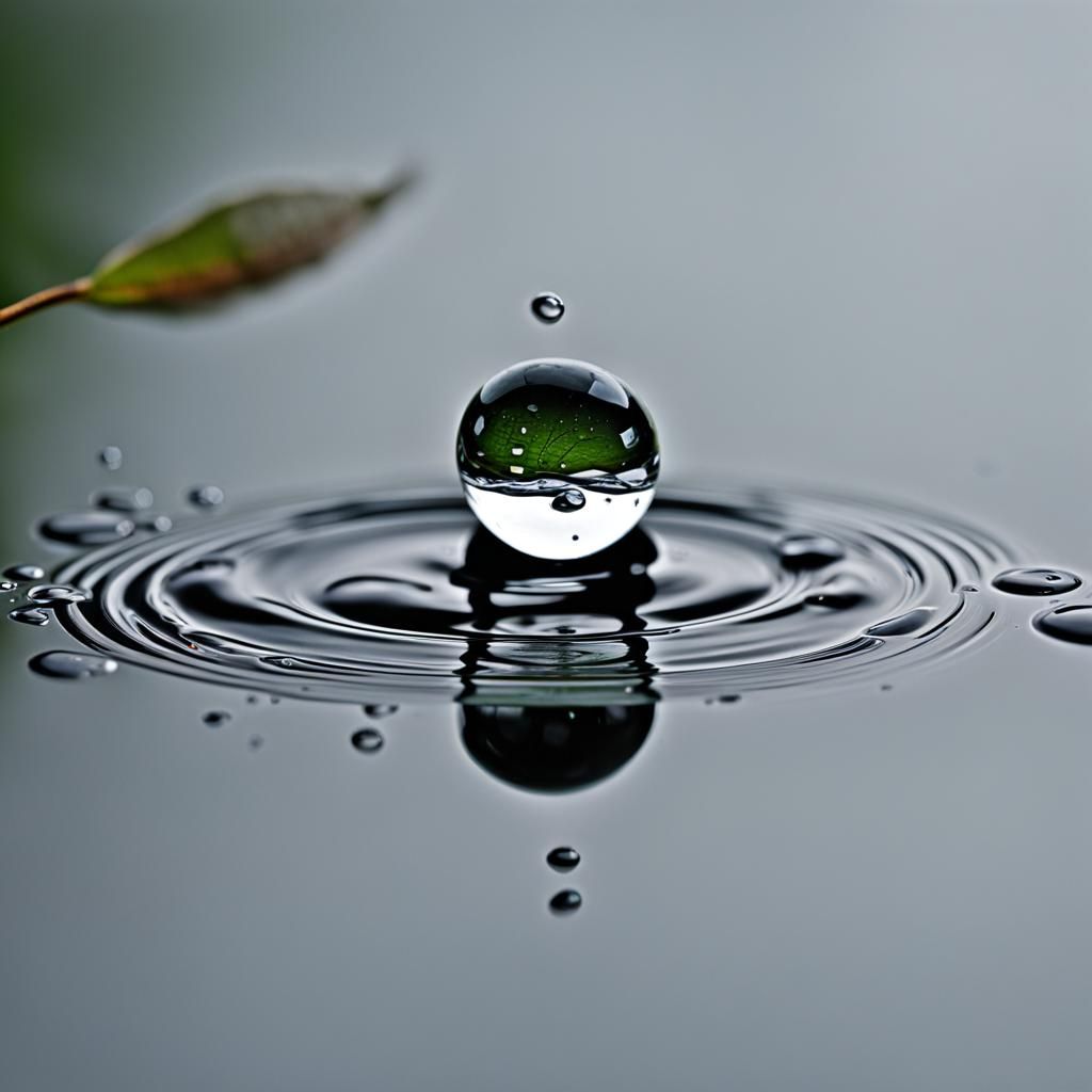 AI Generated Image of a Water Drop