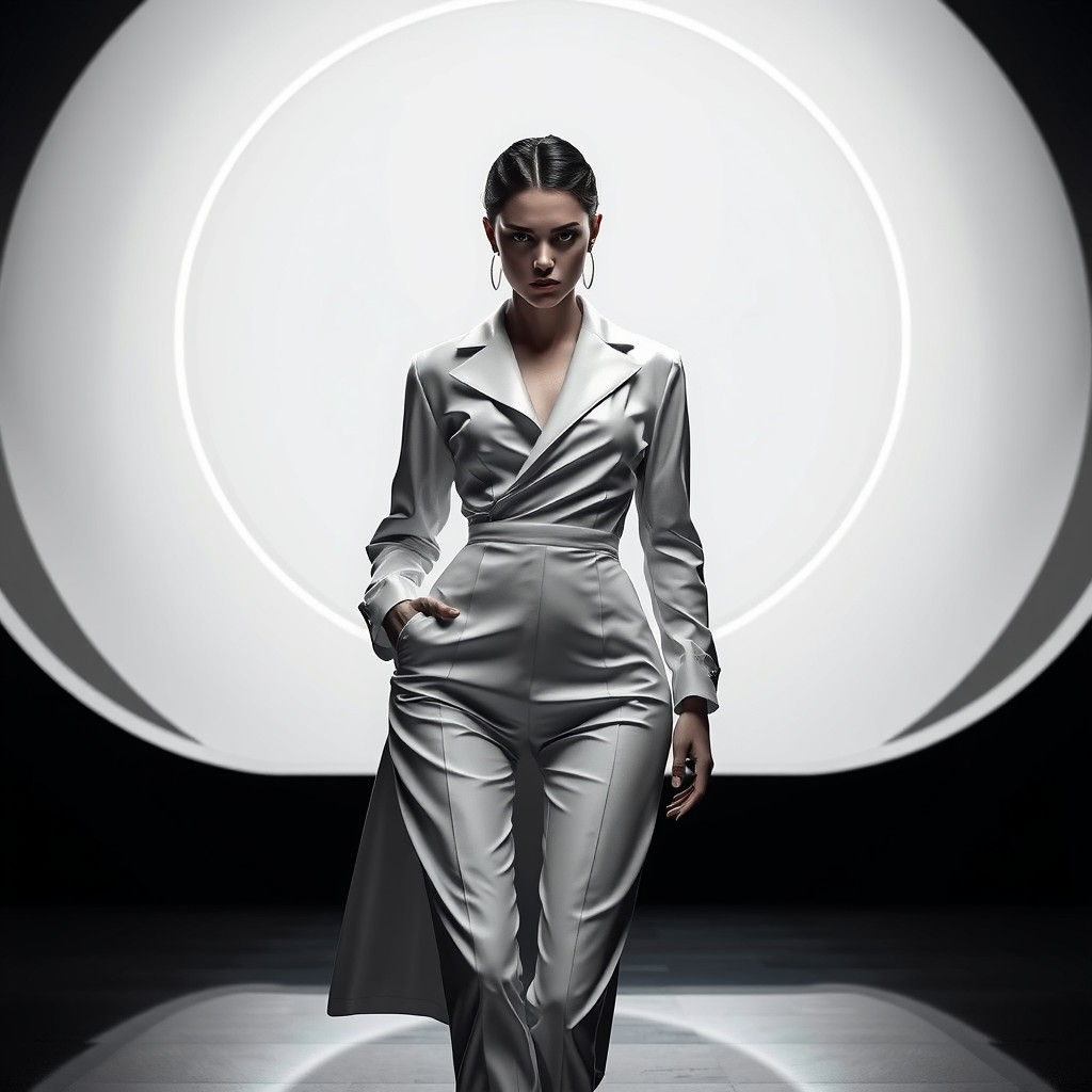 Monochrome Outfit Inspired by Syd Mead's Architectural Conce...