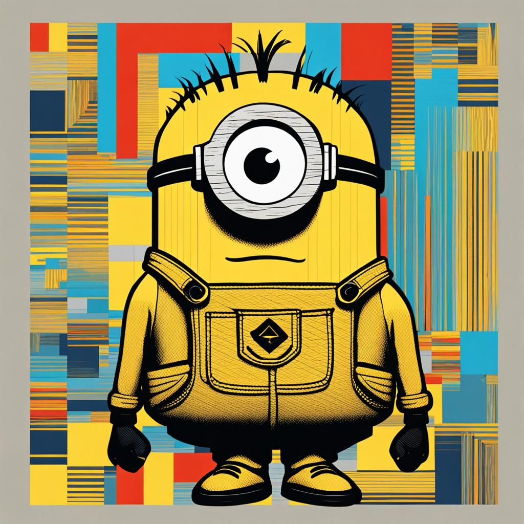 Fashionable Minion in Pop Art Style