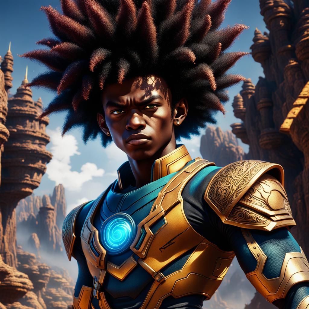 Teenage Super Saiyan in Detailed Matte Painting