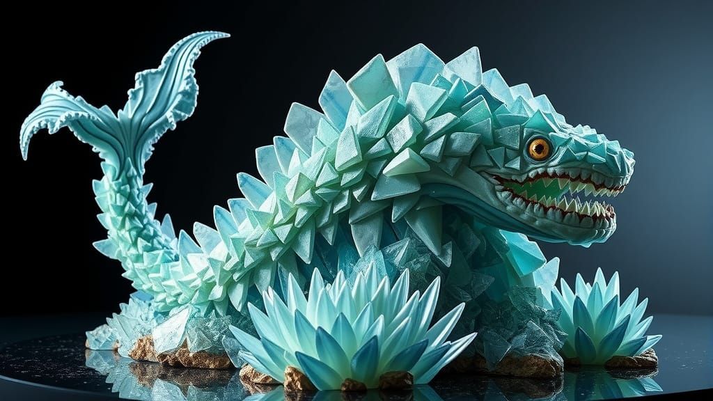 Sea Glass Leviathan Sculpture Concept Art