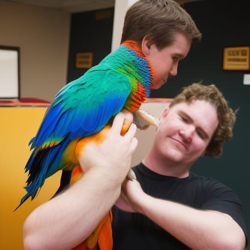 Kit Connor Wrestling a Parrot: Amusing Encounter