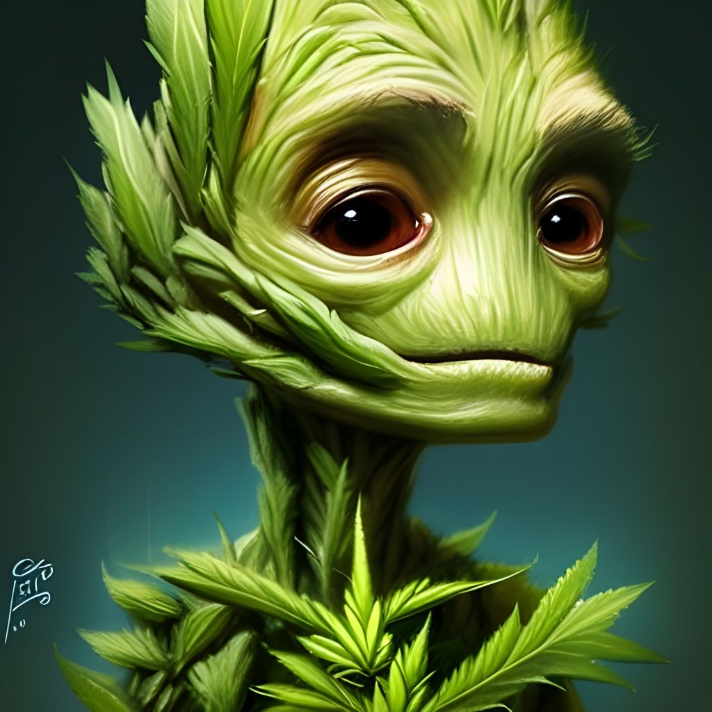 Cute little creature, made of hemp ...