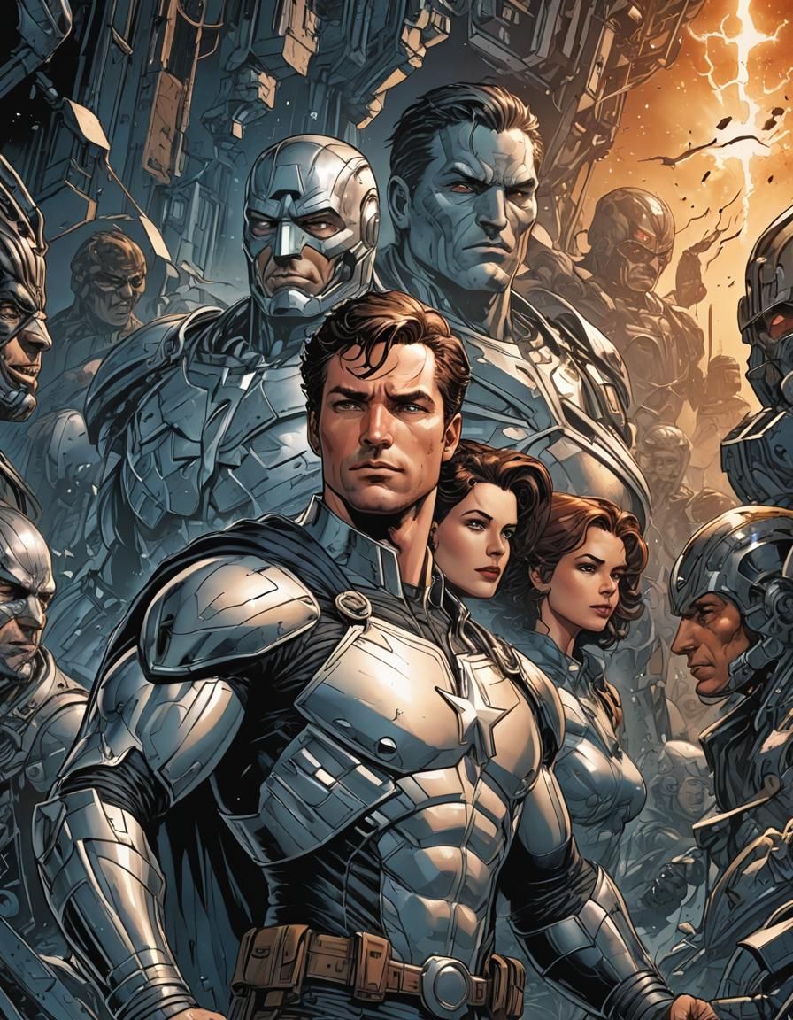 Confident Figure in Modern Comic Book Art