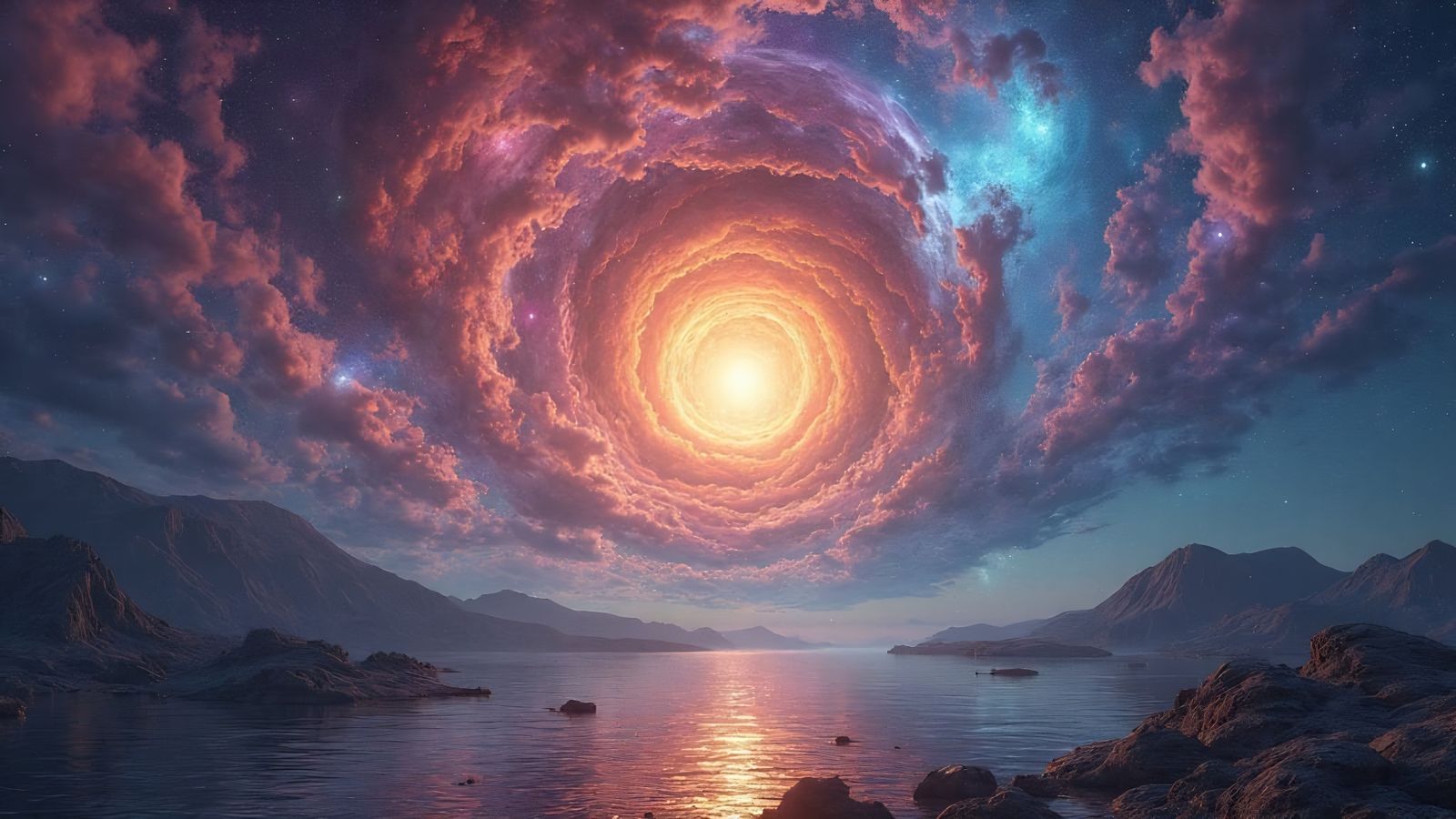 Surreal Cosmic Vortex in Nebulae