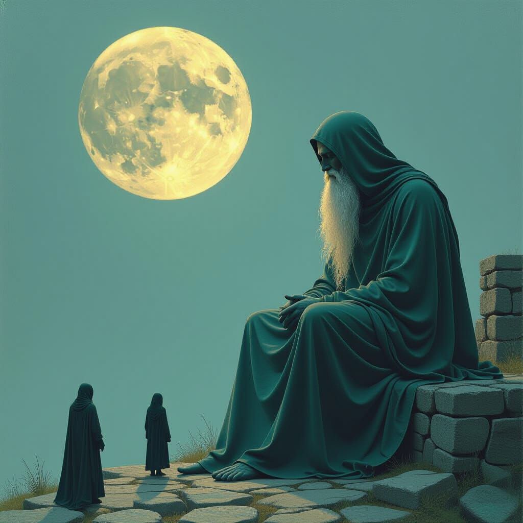 Morpheus and Hypnos in a Surreal Ethereal Dreamscape