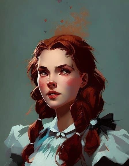 Dorothy Gale Portrait in Graffiti Art Style