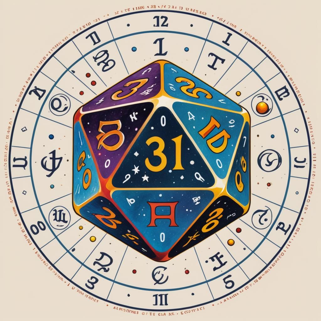 Astrological Logo of a 31-Sided Die