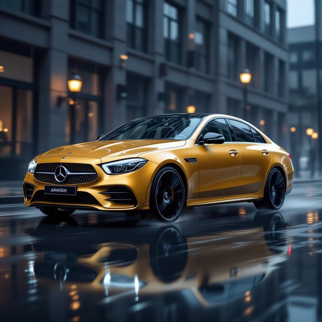 Gold and Black 2025 Mercedes-Benz E-Class