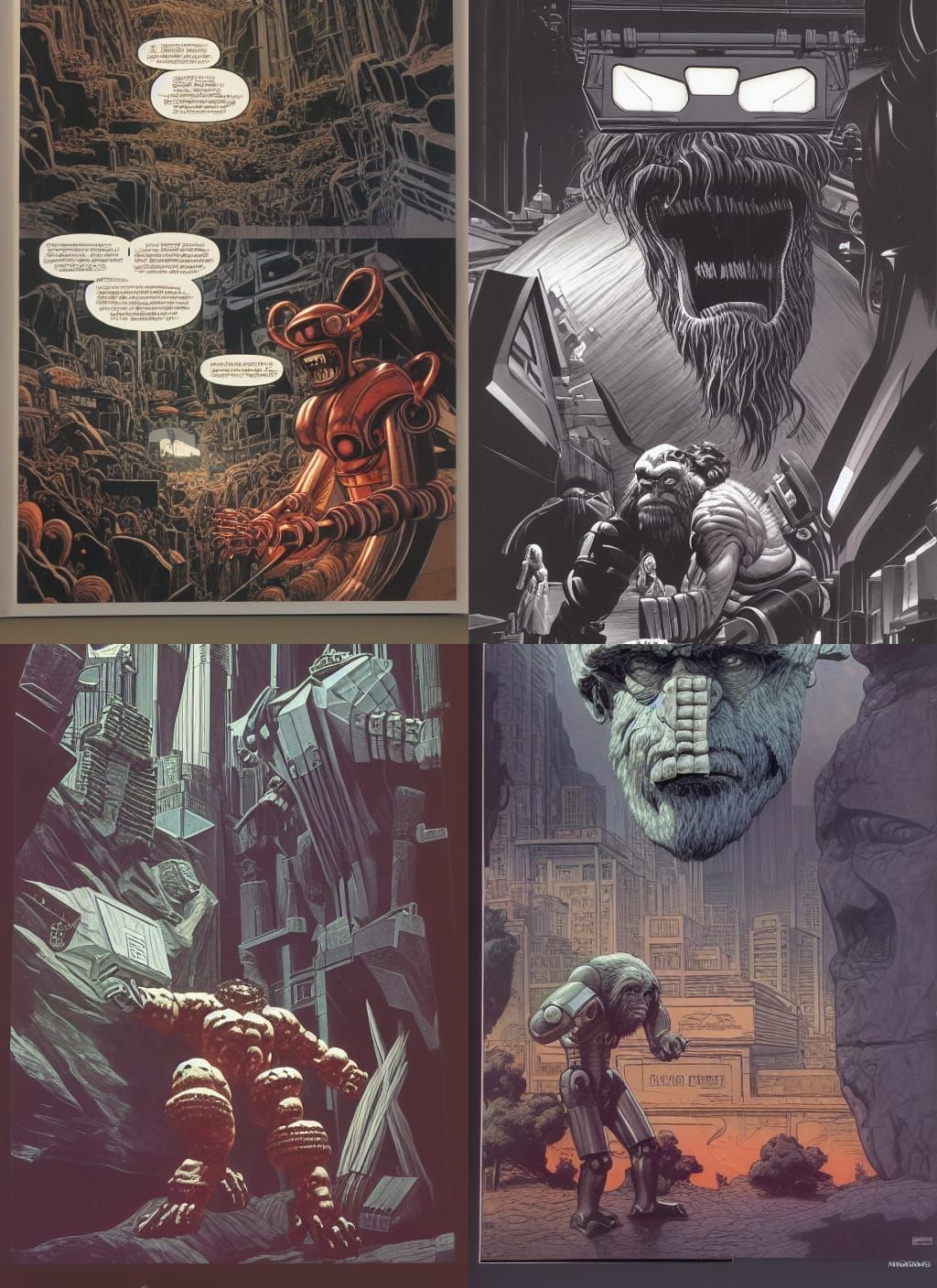 Caveman Robot vs Ape Lincoln in City of Tomorrow