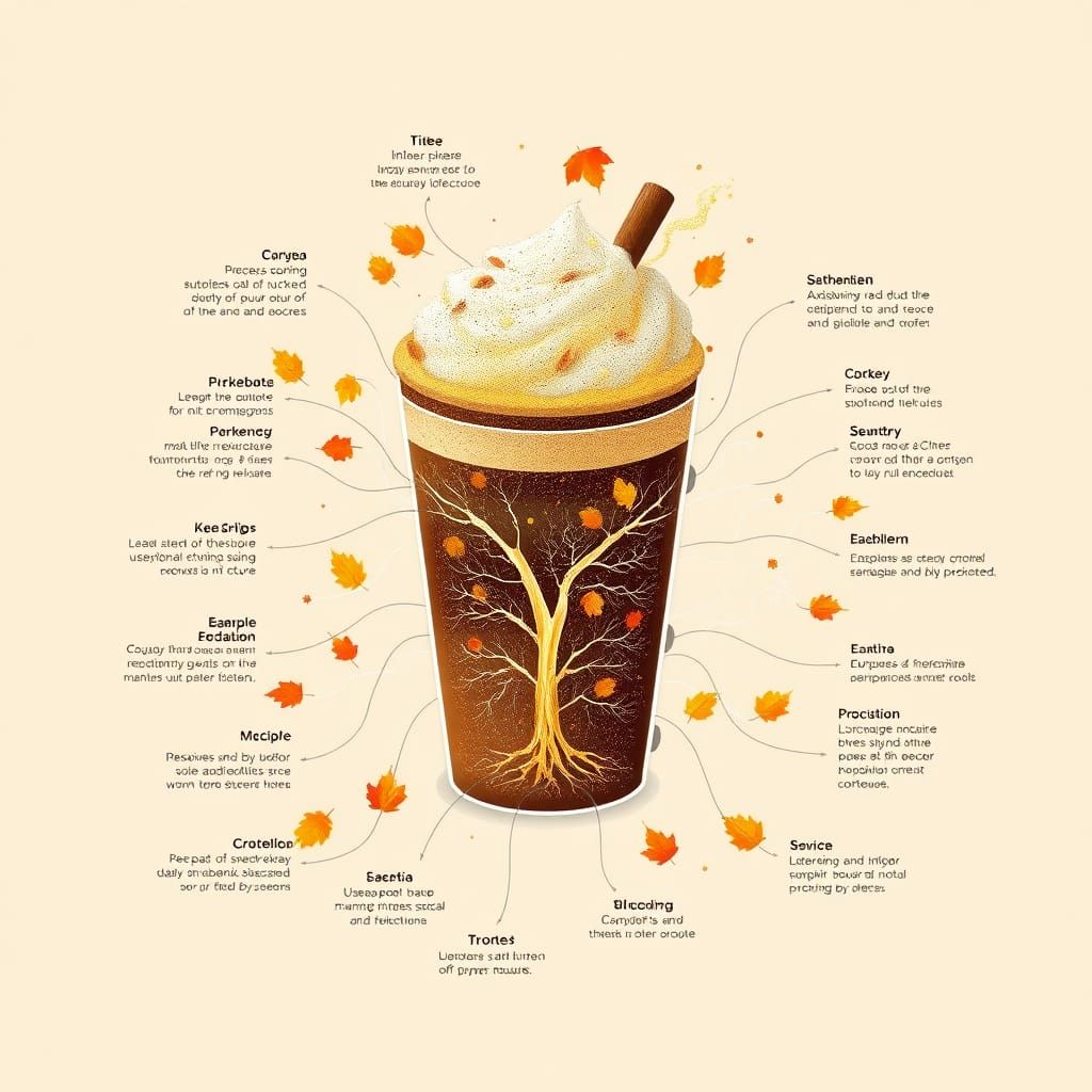 Diagram of  Pumpkin spice latte