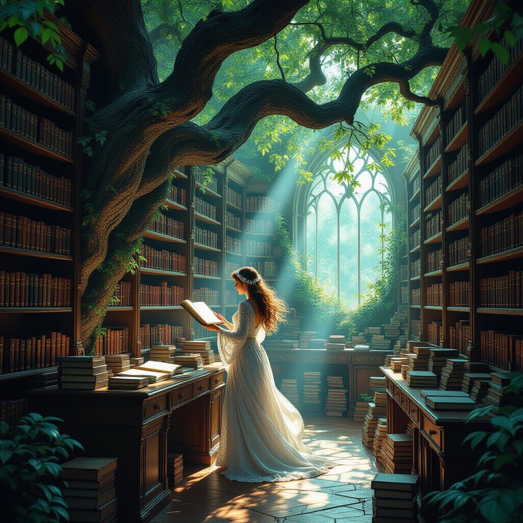 Celestial Librarian in Hidden Tree Library