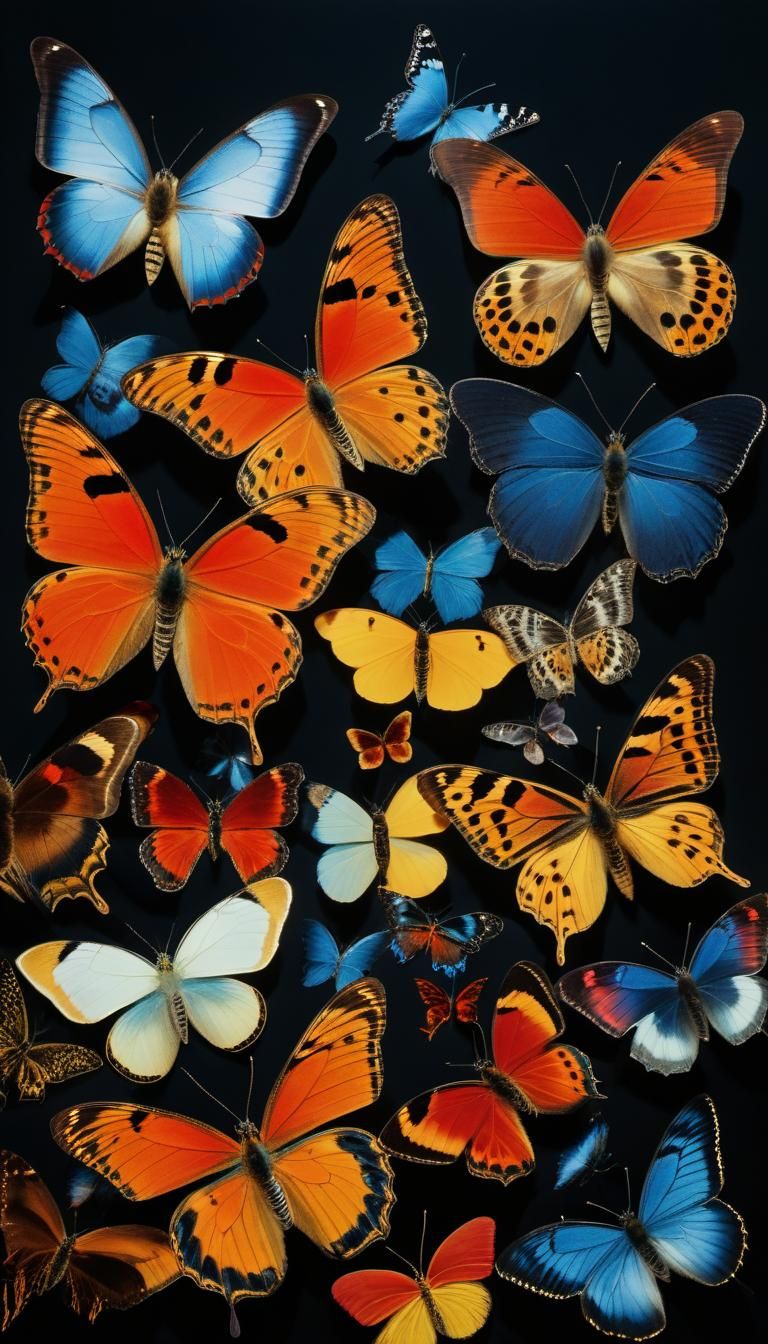 Surreal Butterfly Photogram in Dreamlike Magical Realism