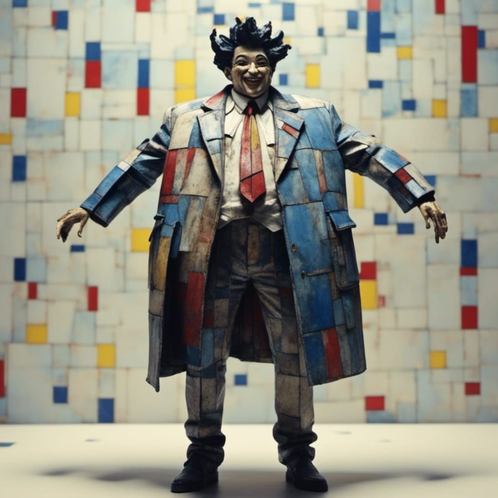 Funny 3D Detective in Business Suit