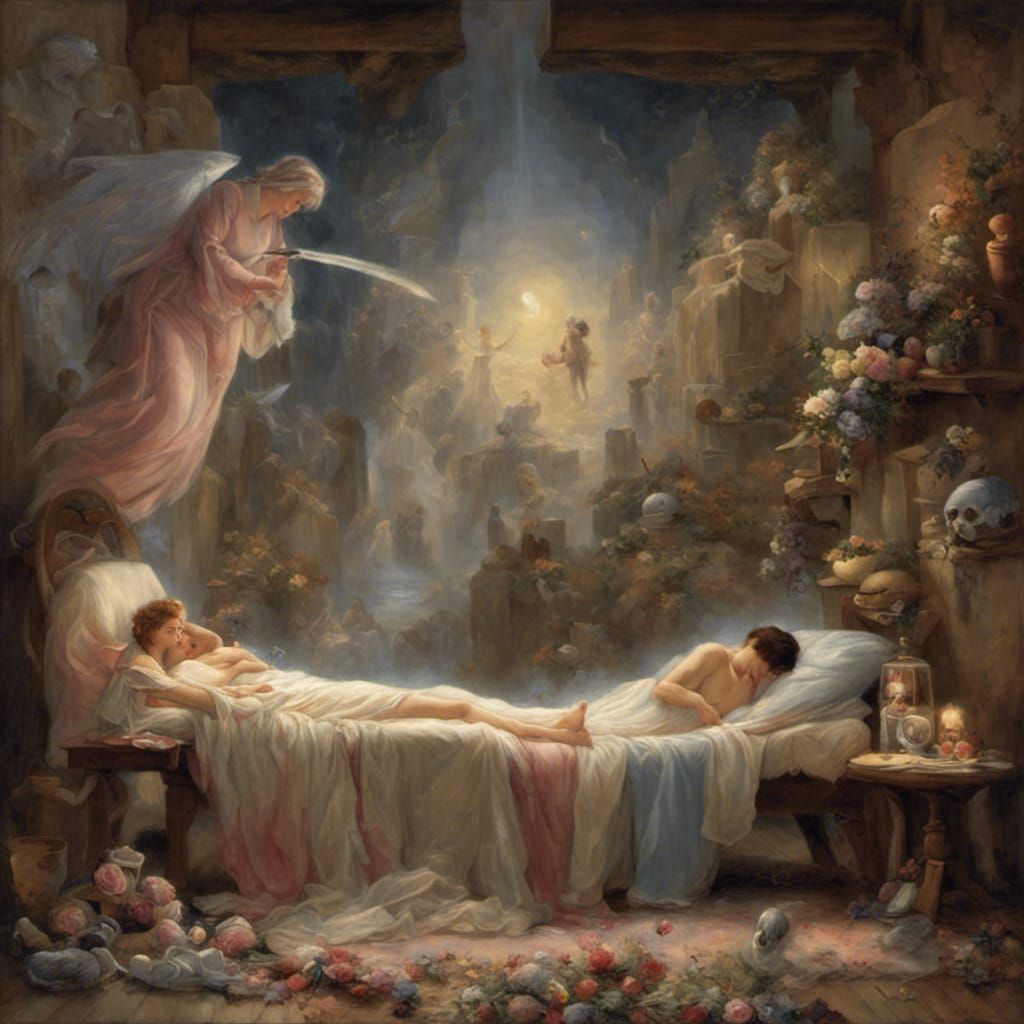 Angelic Birth and Ominous Death in Luminous Painting