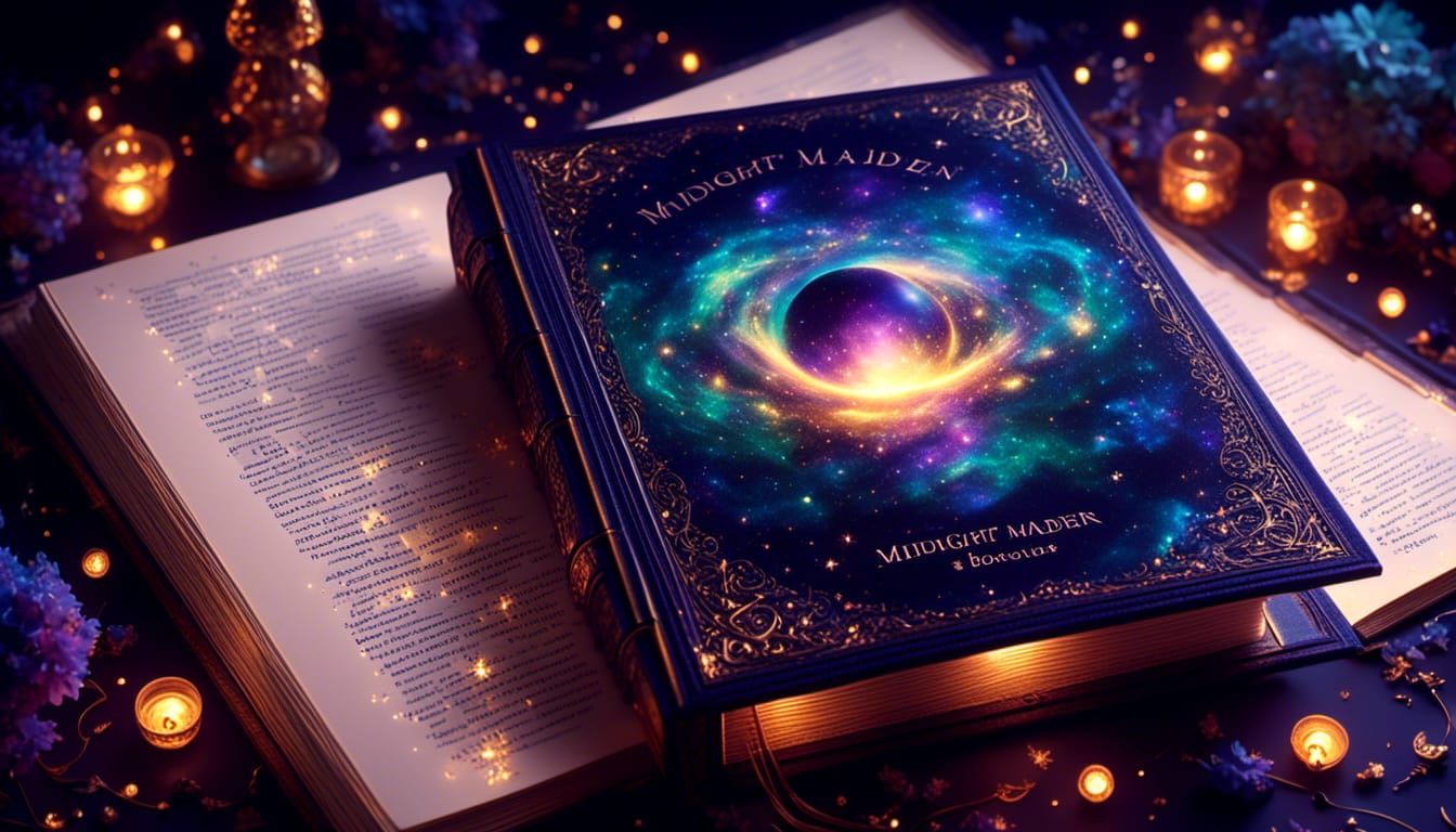 Nebula Book: Midnight Maiden with Aurora Borealis