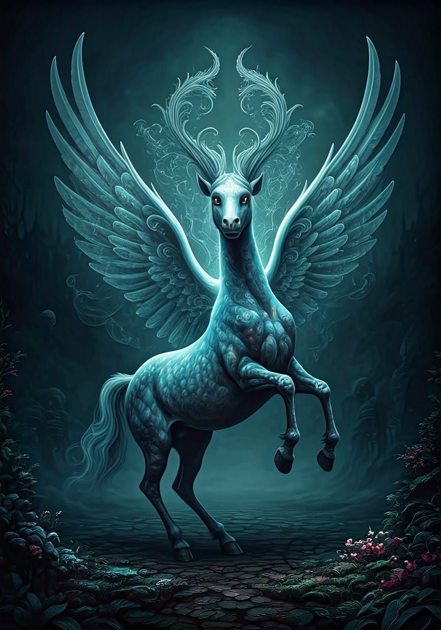 Wonderland Centaur in a Tim Burton-esque Style