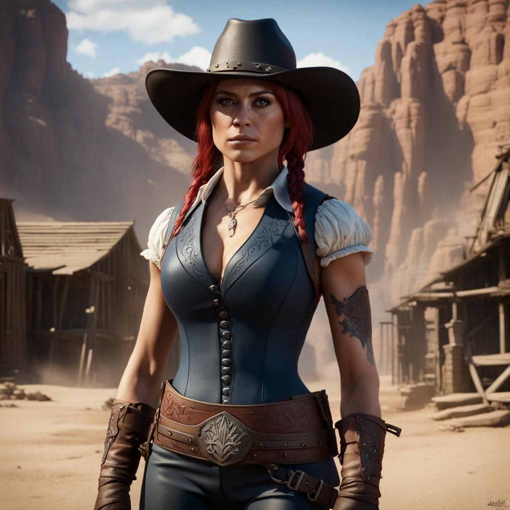 Wrestler as Fantasy Villain: Detailed Matte Painting