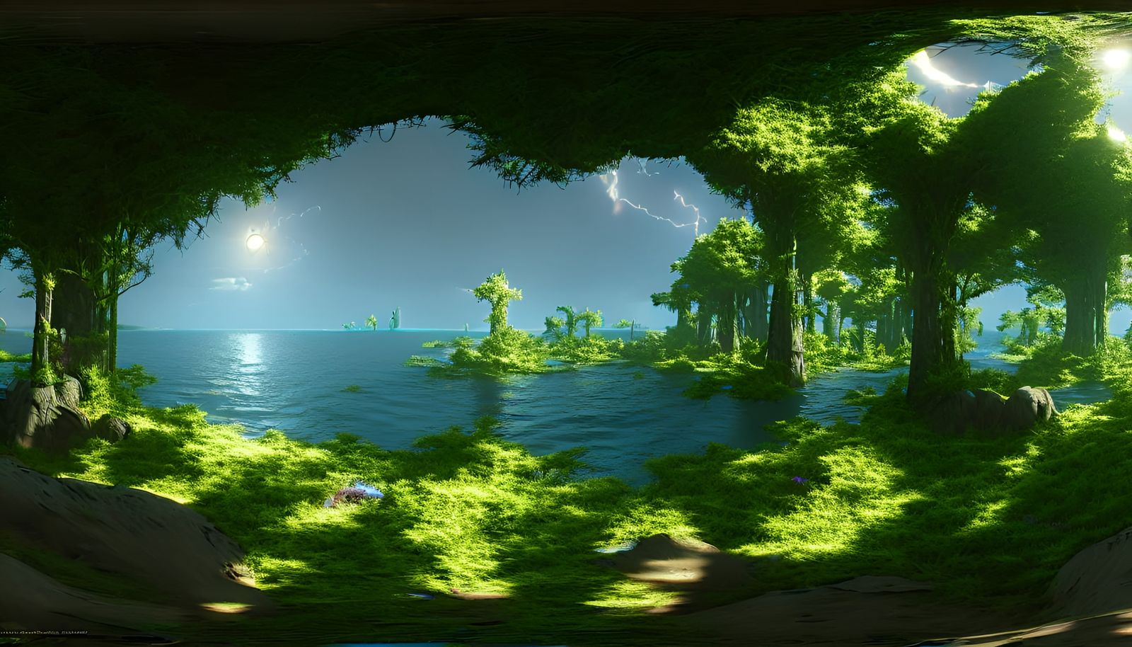 Epic Overgrown Mage Island Panorama