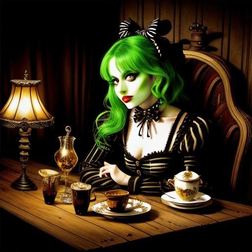 Eerie Alice in Wonderland Tea Party