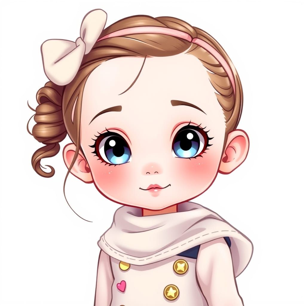 Animated Girl Portrait in Cartoon Network Style