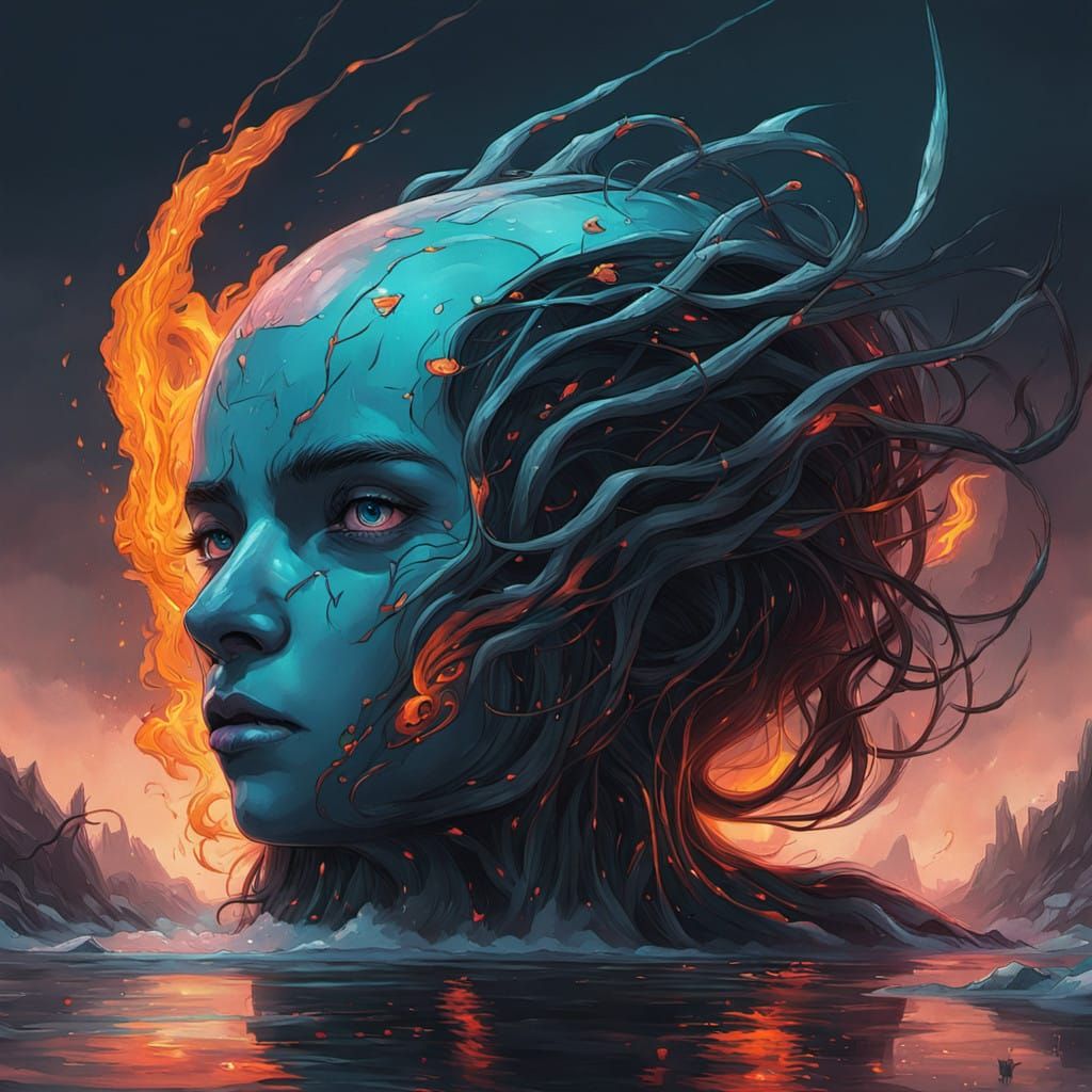 Anime Goddess of Elemental Balance