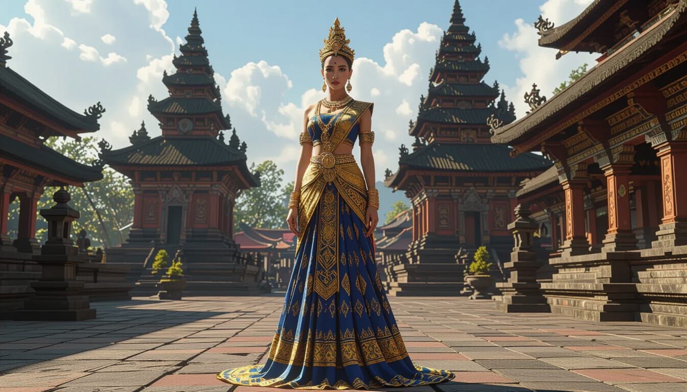 Queen of Majapahit in Futuristic Royal Court