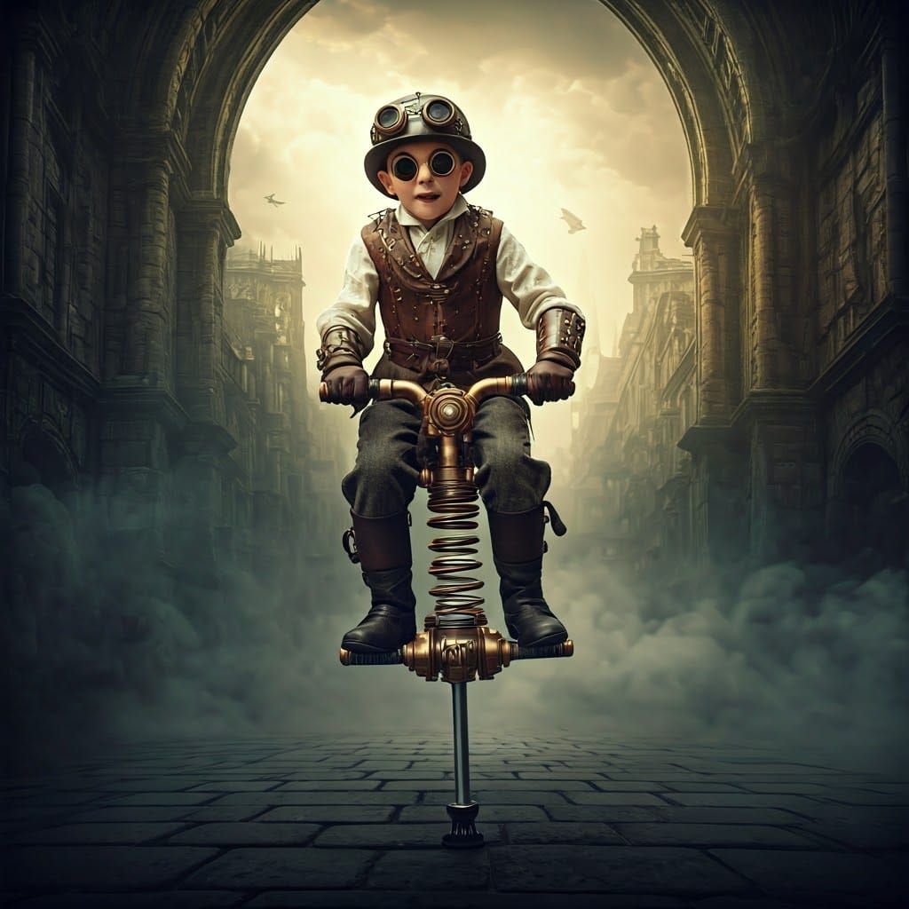 Steampunk Pogo Stick