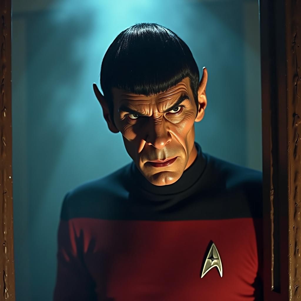Eerie Mr. Spock in Gothic Sci-Fi Style
