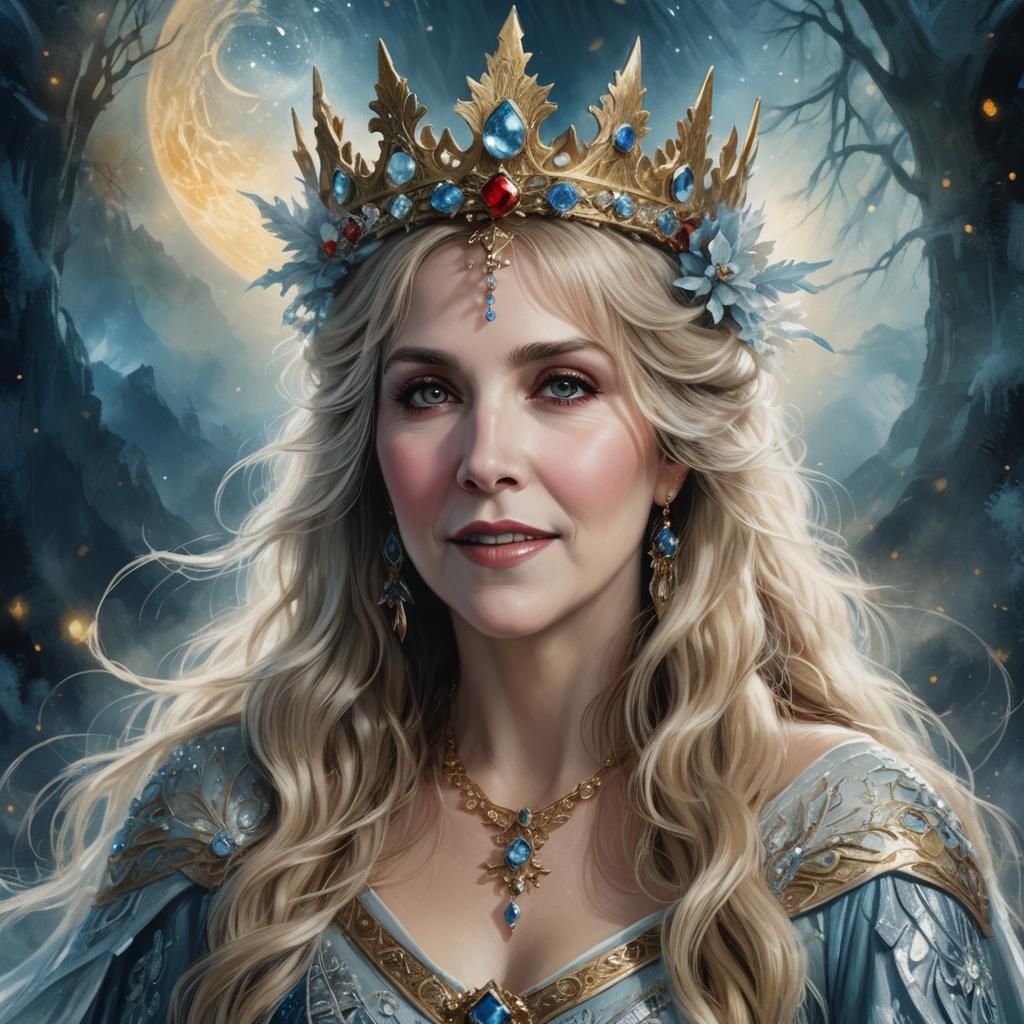 White Witch Portrait in Ethereal Fantasy Art
